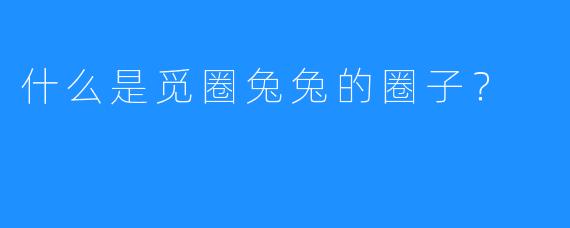 什么是觅圈兔兔的圈子？